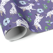 可愛いダルマチアン犬ペット柄 ラッピングペーパー (ロールコーナー)
