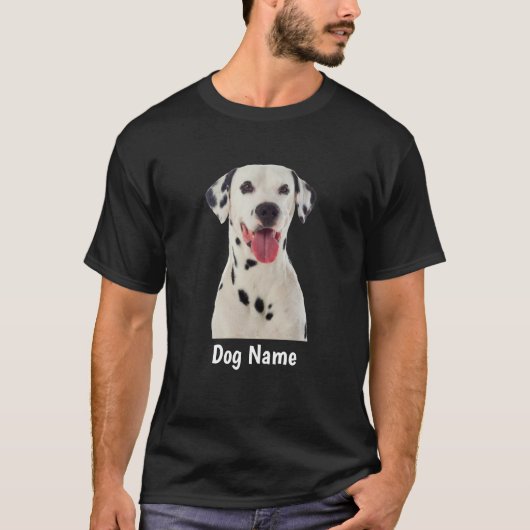 可愛いダルマチア犬の名前 Tシャツ (正面)