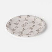 可愛いダルマチア犬の子犬 ペーパープレート (アングル)