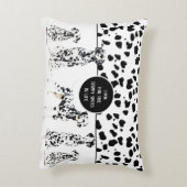 可愛いダルマティア黒白ハッピースポット アクセントクッション (裏面(縦))
