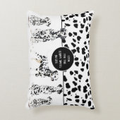 可愛いダルマティア黒白ハッピースポット アクセントクッション (正面(垂直))