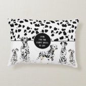 可愛いダルマティア黒白ハッピースポット アクセントクッション (裏面)