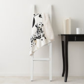 可愛いダルマティア黒白ハッピースポット シェルパブランケット (インサイチュ)