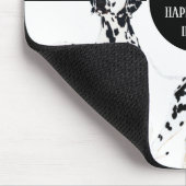 可愛いダルマティア黒白ハッピースポット マウスパッド (コーナー)