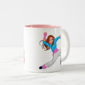 可愛いダンサーヒップホップの女の子 ツートーンマグカップ (正面右)