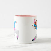 可愛いダンサーヒップホップの女の子 ツートーンマグカップ (中央)