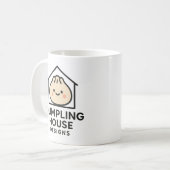 可愛いダンピングハウスデザインロゴ コーヒーマグカップ (正面左)