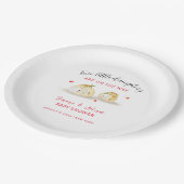 可愛いダンピングマッシュルームツインベビーシャワー ペーパープレート (アングル)