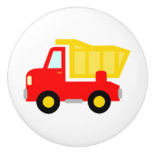 可愛いダンプトラック子供部屋ドアと引き出しプルノブ セラミックノブ (正面)