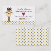 可愛いダークスキンエンジェル遊モマイデートカード コーリングカード (正面/裏面)