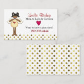 可愛いダークスキンエンジェル遊モマイデートカード コーリングカード (正面/裏面)