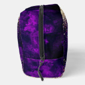 可愛いダークパープル金ゴールドフェイクグリッターモノグラムアクセス ドップキット (右)