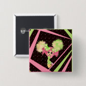 可愛いチアリーダーの贈パーソナライズされたり物 缶バッジ (正面&裏面)