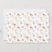 可愛いチキンヘンスチックガールファースト誕生日写真 招待状 (裏面)