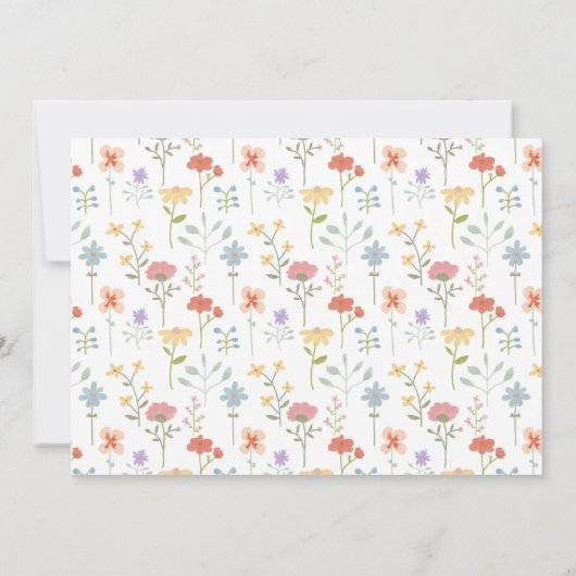 可愛いチキンヘンスチックガールファースト誕生日写真 招待状 (裏面)