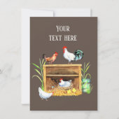 可愛いチキン好きの追加気持ち ノートカード (正面)