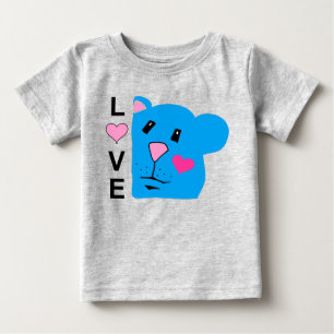 可愛いチップムンクの幼児ティーに恋をする ベビーTシャツ