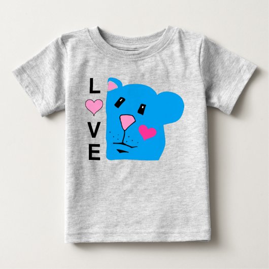 可愛いチップムンクの幼児ティーに恋をする ベビーTシャツ (正面)