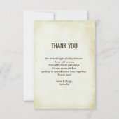 可愛いチムンクとカボチャの赤ちゃん感謝していシャワー サンキューカード (裏面)