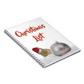 可愛いチムンクのクリスマスリスト ノートブック (右側)