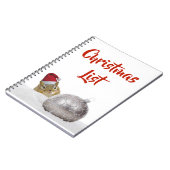 可愛いチムンクのクリスマスリスト ノートブック (左側)