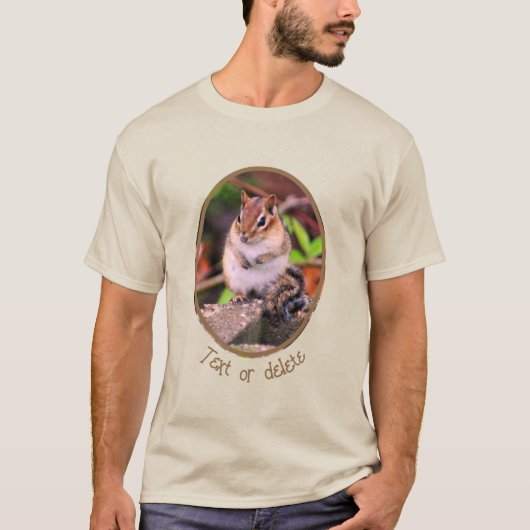 可愛いチムンクパーソナライズされた野生動物 Tシャツ (正面)