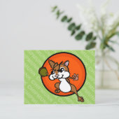 可愛いチムンク横葉書 ポストカード (スタンド正面)