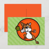 可愛いチムンク横葉書 ポストカード (正面/裏面)