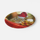 可愛いチムンク・メリークリスマス ペーパープレート (アングル)