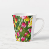 可愛いチューリップパターン カフェラテマグ (右)