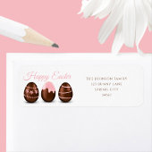 可愛いチョコレートエッグハッピーイースターアドレス ラベル