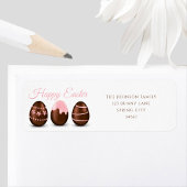 可愛いチョコレートエッグハッピーイースターアドレス ラベル