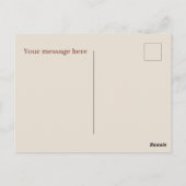 可愛いチョコレートストロベリータートメッセージを追加 ポストカード (裏面)