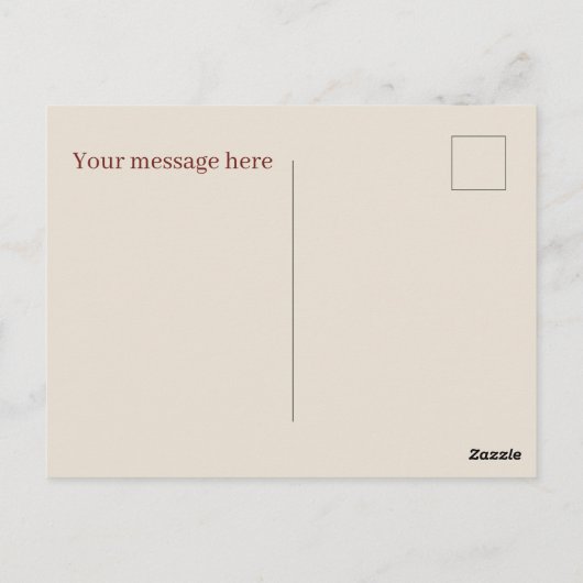 可愛いチョコレートストロベリータートメッセージを追加 ポストカード (裏面)