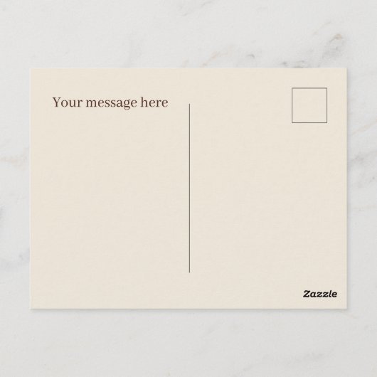 可愛いチョコレートチップクッキーの追加メッセージ ポストカード (裏面)