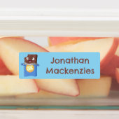 可愛いチョコレートバー漫画パーソナライズされたキャラクター ラベル (貼付)