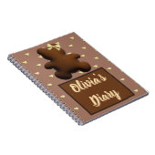可愛いチョコレートベアパーソナライズされたノート ノートブック (右側)