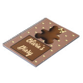 可愛いチョコレートベアパーソナライズされたノート ノートブック (左側)