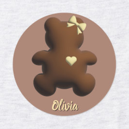 可愛いチョコレートベアーガールズアパレル ラベル