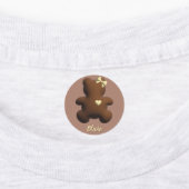 可愛いチョコレートベアーガールズアパレル ラベル (貼付)