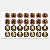 可愛いチョコレートベアーガールズアパレル ラベル (シート)