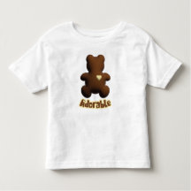 可愛いチョコレートベアーキッドTシャツ