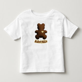 可愛いチョコレートベアーキッドTシャツ トドラーTシャツ