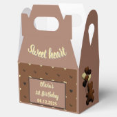 可愛いチョコレートベア誕生日お願い箱 フェイバーボックス (オープン)