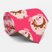 可愛いチョコレートマンガ豚ネクタイ ネクタイ (ロール)