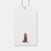 可愛いチョコレートラボドッグクリスマス ギフトタグ (裏面)