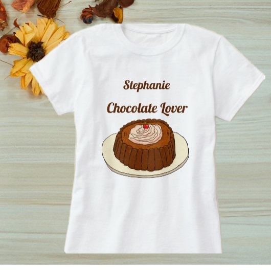 可愛いチョコレート好き大人 Tシャツ