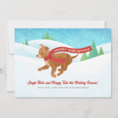 可愛いチワホアドグスノースクリスマス シーズンカード (正面)