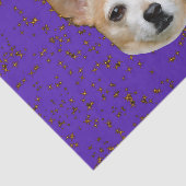 可愛いチワホアドッグパープルバックグランドイエロースター 薄葉紙 (詳細)