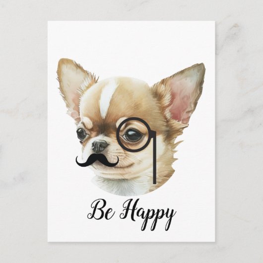 可愛いチワホアドッグ恋人 ポストカード (正面)